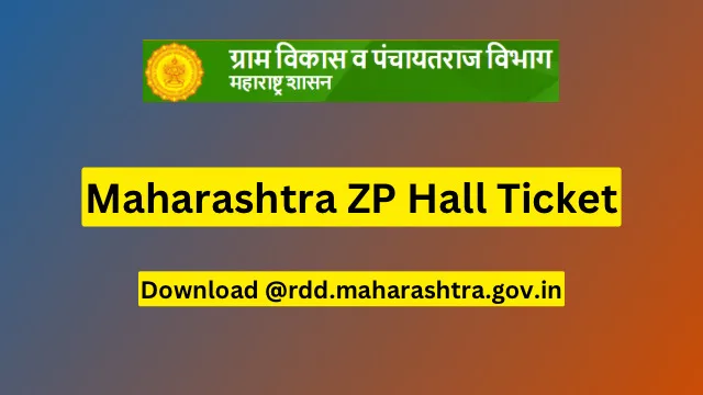 MH ZP Bharti Hall Ticket 2023